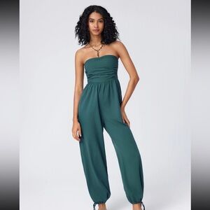 Cider emerald green jumpsuit